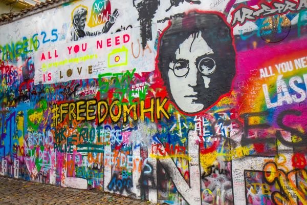 TOP places to visit in Prague: Lennon Wall